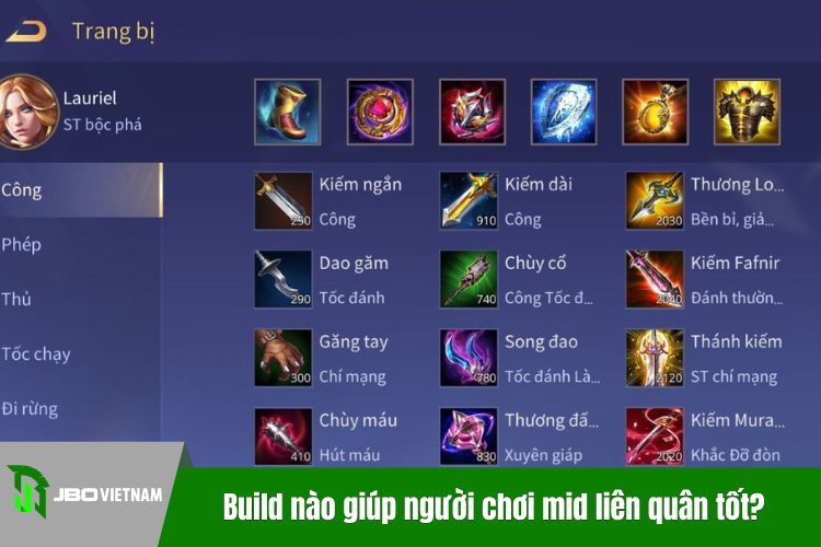 Build nào giúp người chơi mid liên quân tốt?