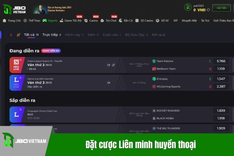 Đặt cược Liên minh huyền thoại