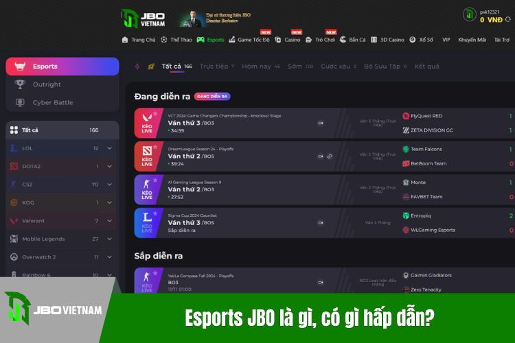 Esports JBO là gì, có gì hấp dẫn?