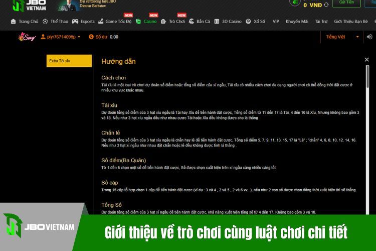 Giới thiệu về trò chơi cùng luật chơi chi tiết