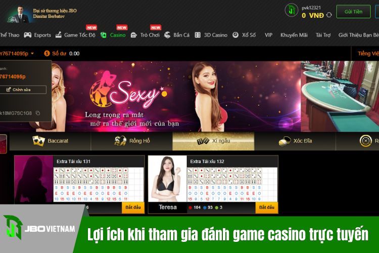 Lợi ích khi tham gia đánh game casino trực tuyến