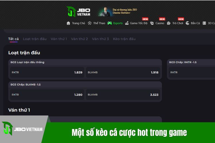 Một số kèo cá cược hot trong game