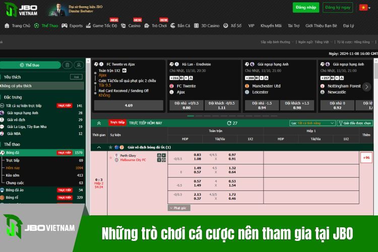 Những trò chơi cá cược nên tham gia tại JBO