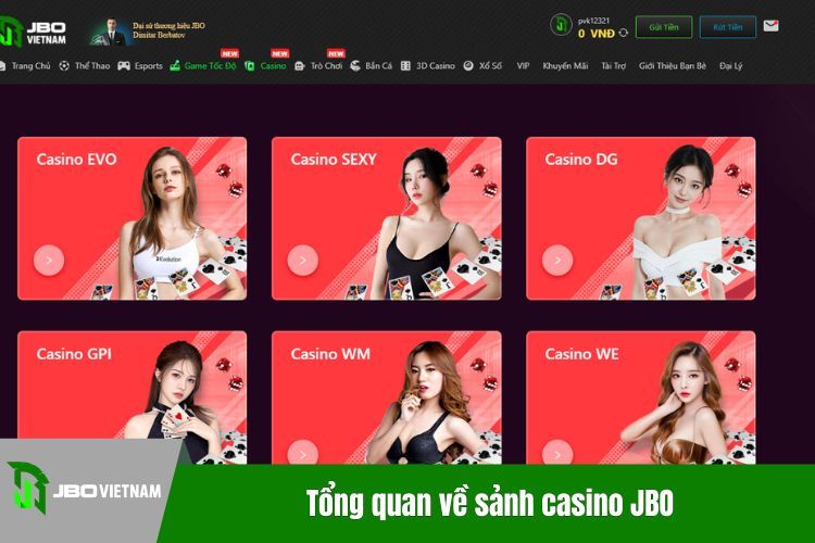 Tổng quan về sảnh casino JBO